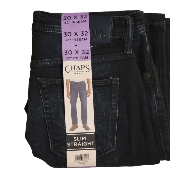 CHAPS MEN'S slim Straight jeans size 30×32 I. ABYSS WASH - Picture 3 of 5